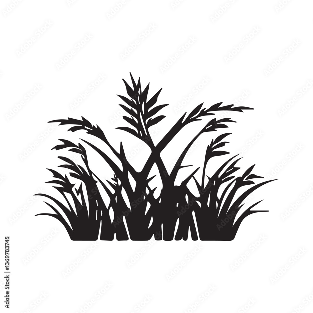 Obraz premium vector silhouette of a plant