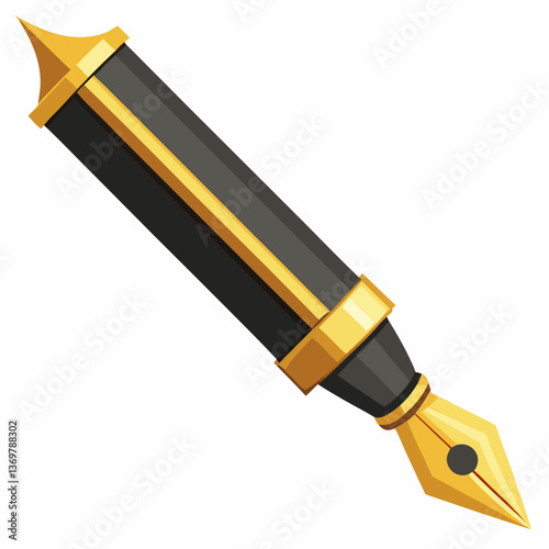 elegant fountain pen with gold nib 