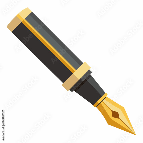 elegant fountain pen with gold nib 