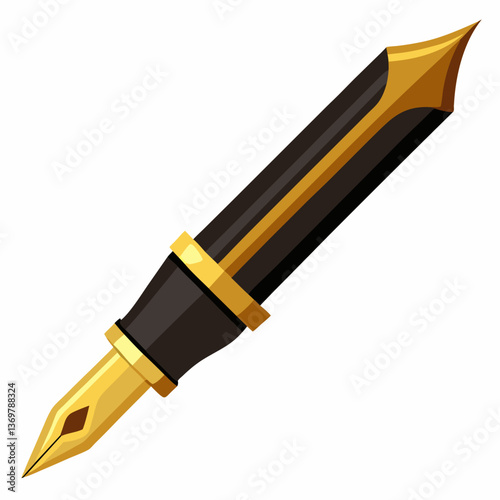elegant fountain pen with gold nib 