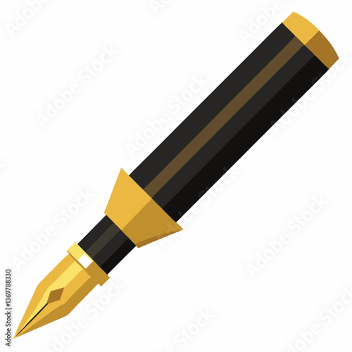elegant fountain pen with gold nib 
