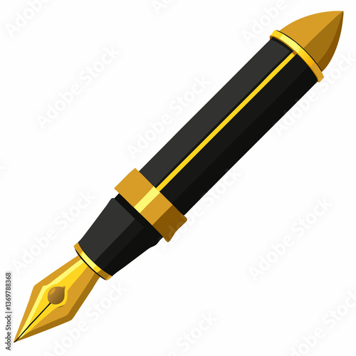 elegant fountain pen with gold nib 