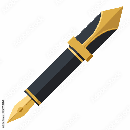 elegant fountain pen with gold nib 