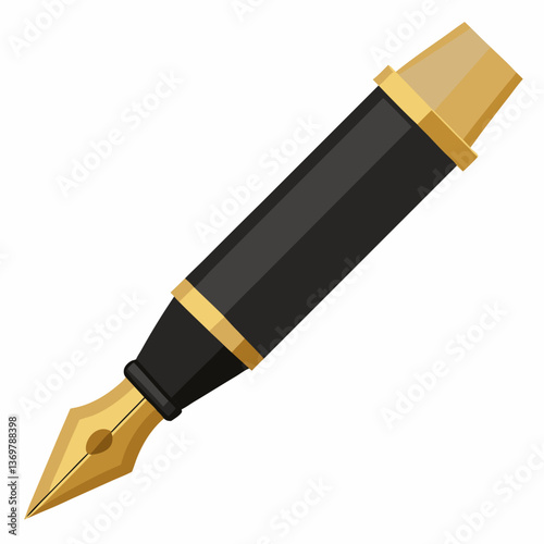 elegant fountain pen with gold nib 