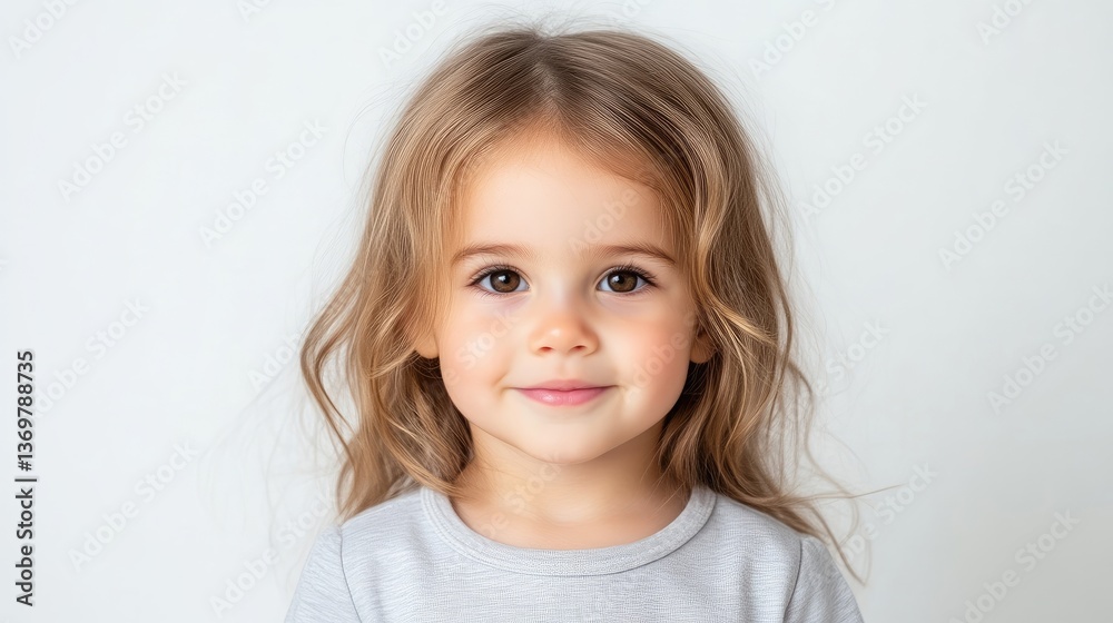 Cute little girl portrait. A toddler girl with a friendly expression Cute little girl portrait. A toddler girl with a friendly expression