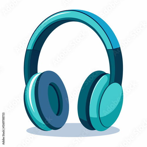headphones on white background