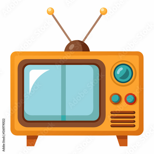 retro tv vector illustration