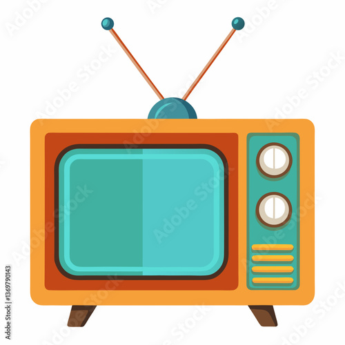 retro tv vector illustration