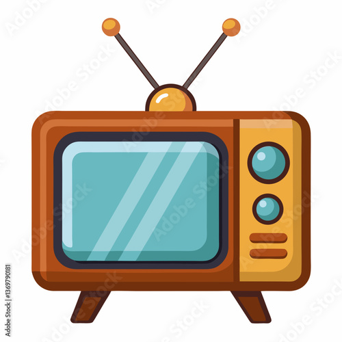 retro tv vector illustration