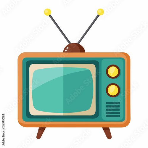 retro tv vector illustration