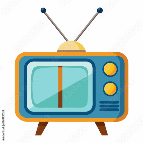 retro tv vector illustration