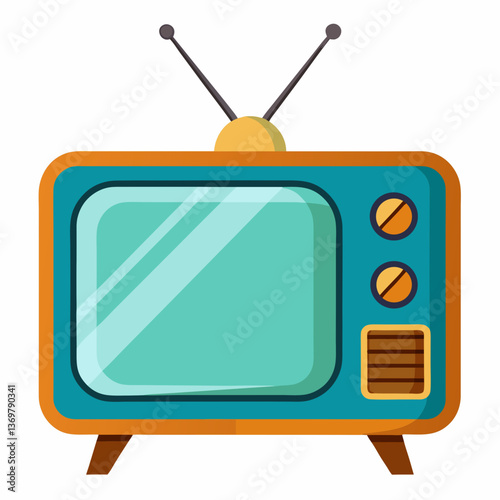 retro tv vector illustration