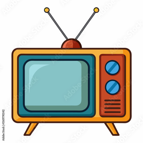 retro tv vector illustration