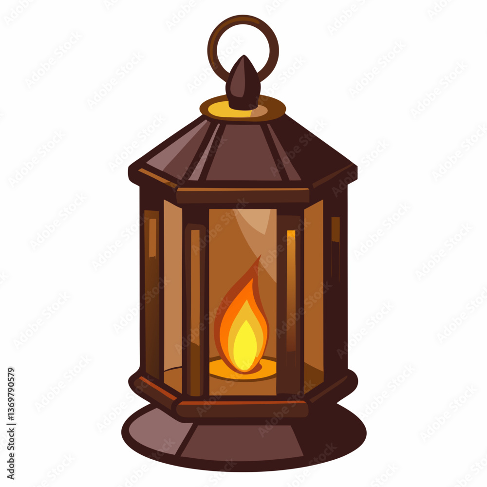 rustic lantern with a glowing candle inside rustic lantern with a glowing candle inside