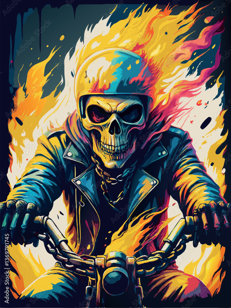 scheletro motociclista infernale 04