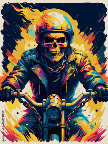 scheletro motociclista infernale 01