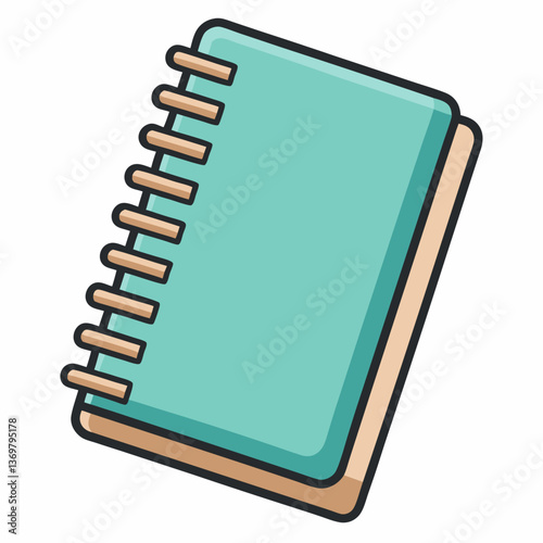 simple notebook with spiral binding