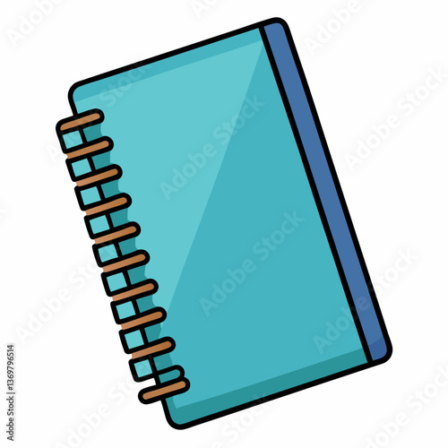 simple notebook with spiral binding