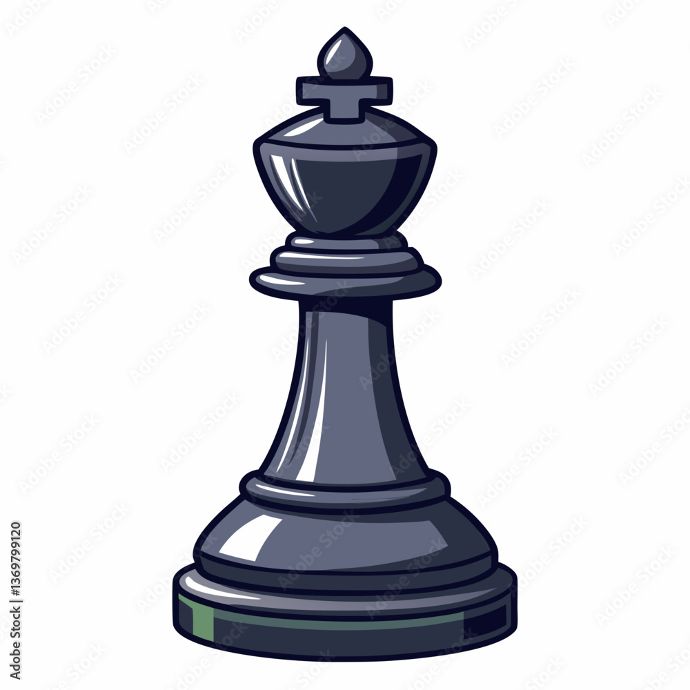detailed chess piece with polished surface detailed chess piece with polished surface