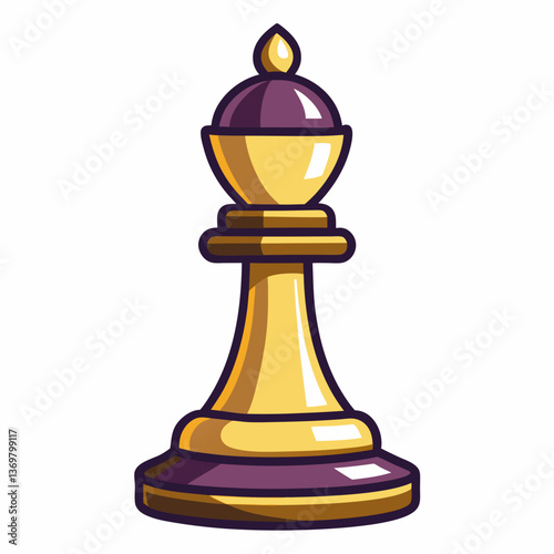 detailed chess piece with polished surface