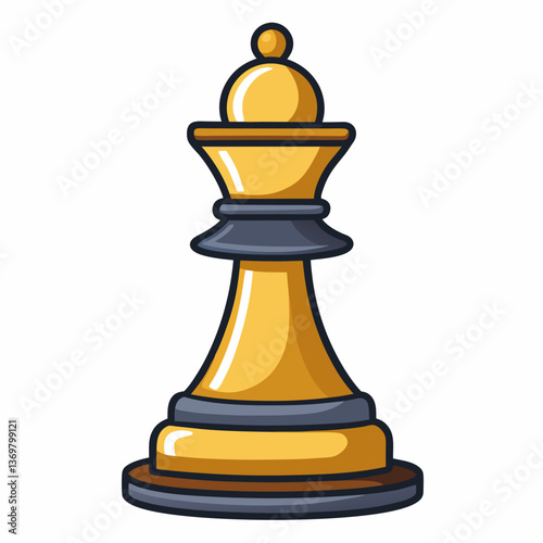 detailed chess piece with polished surface