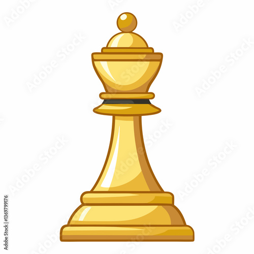 detailed chess piece with polished surface