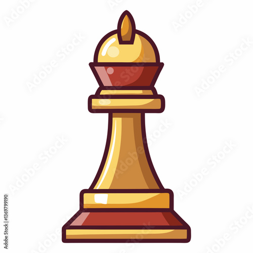 detailed chess piece with polished surface