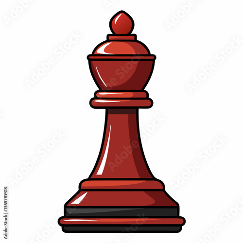 detailed chess piece with polished surface