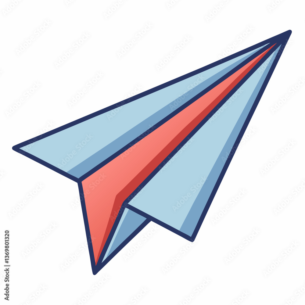 Fototapeta premium folded paper airplane with sharp edges