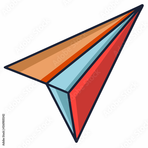 folded paper airplane with sharp edges