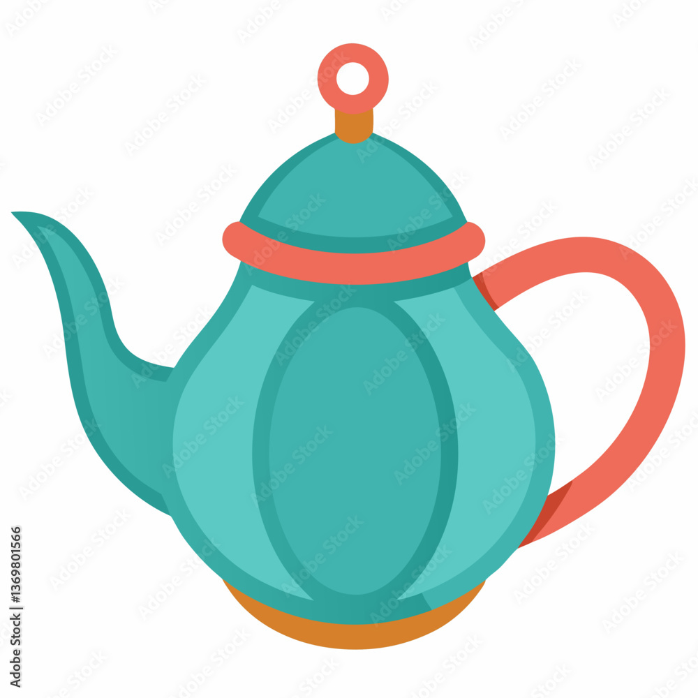 Fototapeta premium traditional teapot with curved spout