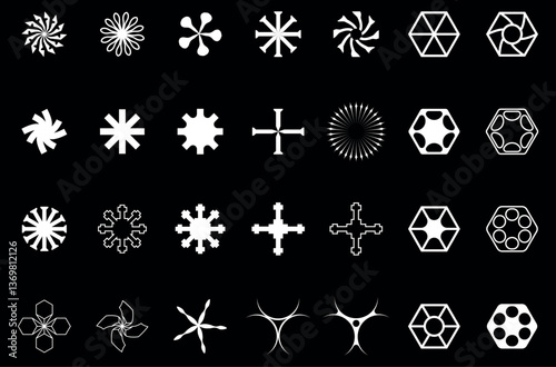 Geometric Star Set – Line, Solid, Neotech