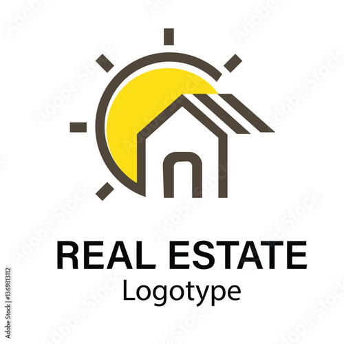 Abstract real estate agent logo icon vector design. Rent, sale of real estate vector logo, House cleaning, home security, real estate auction. Vector building logo concept