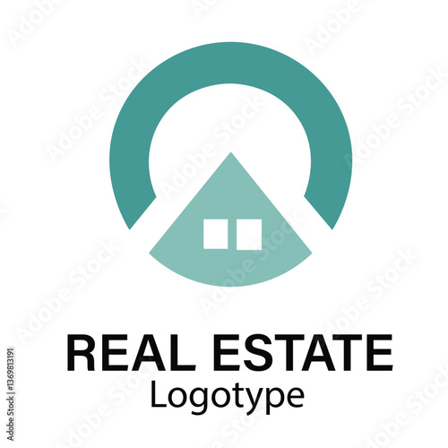 Abstract real estate agent logo icon vector design. Rent, sale of real estate vector logo, House cleaning, home security, real estate auction. Vector building logo concept