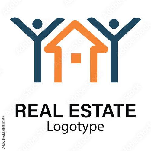 Abstract real estate agent logo icon vector design. Rent, sale of real estate vector logo, House cleaning, home security, real estate auction. Vector building logo concept