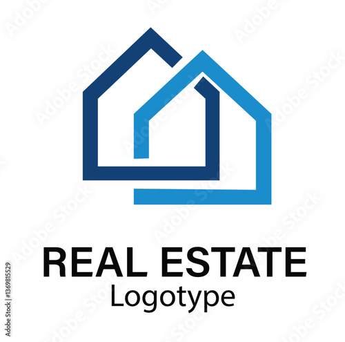 Abstract real estate agent logo icon vector design. Rent, sale of real estate vector logo, House cleaning, home security, real estate auction. Vector building logo concept