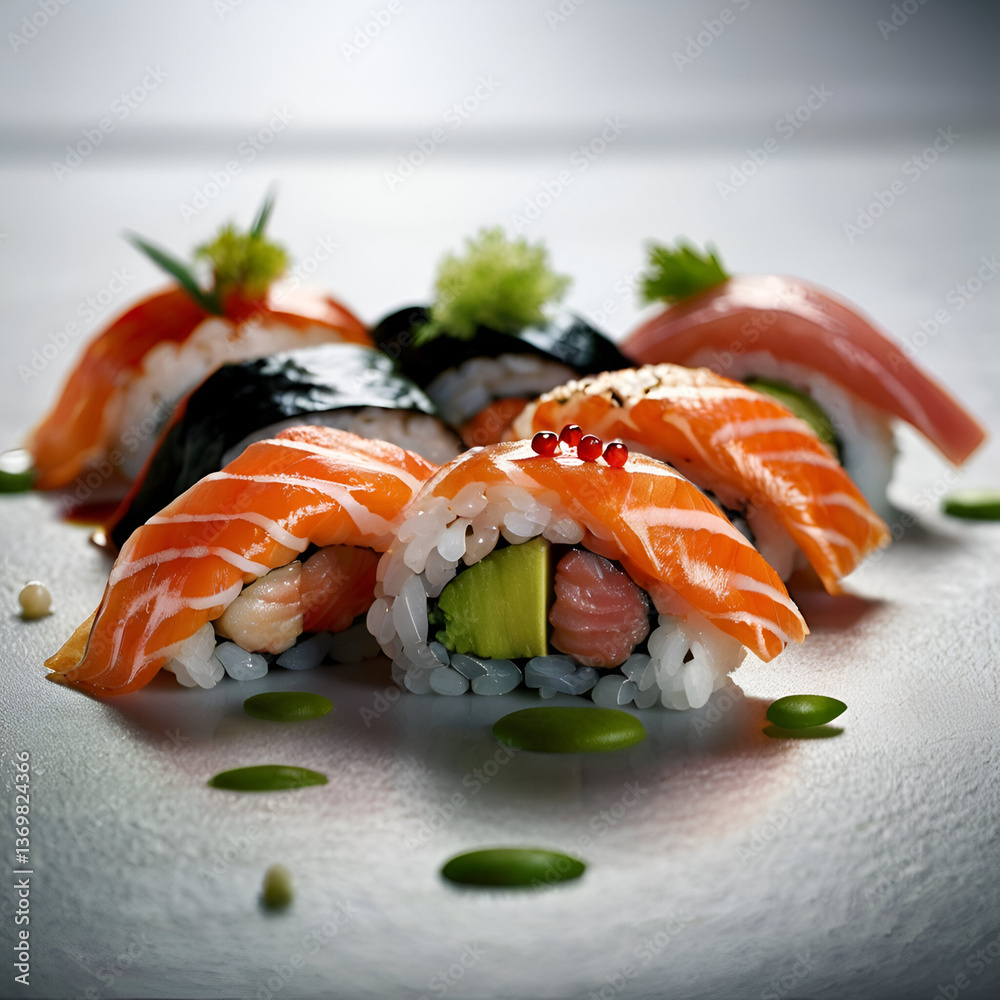 sushi on a plate sushi on a plate