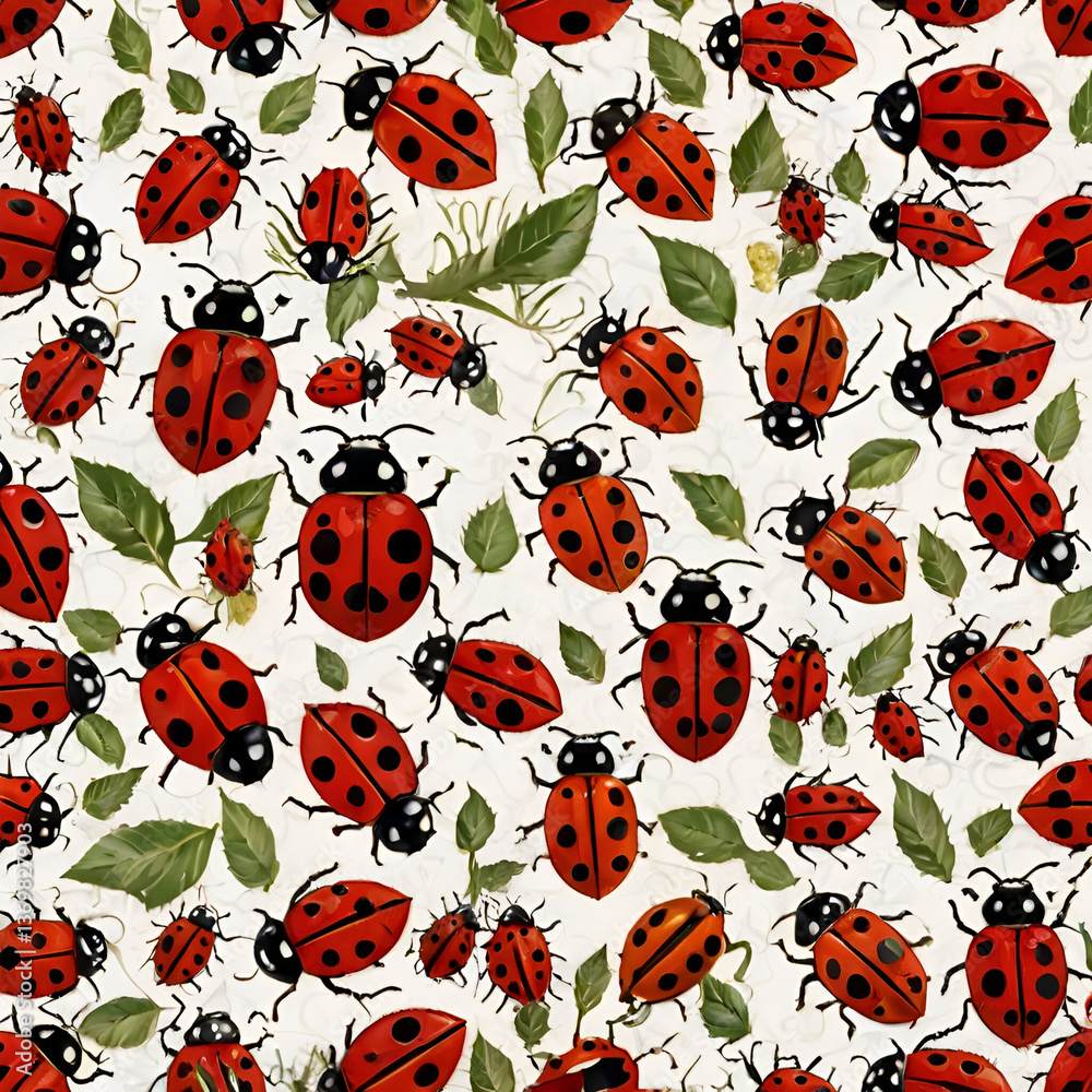 seamless pattern with ladybirds seamless pattern with ladybirds