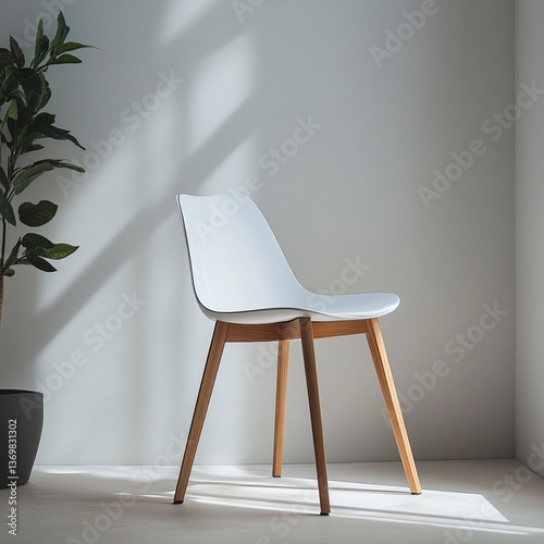 Modern Scandinavian Wooden Chair – Minimalist Home Decor