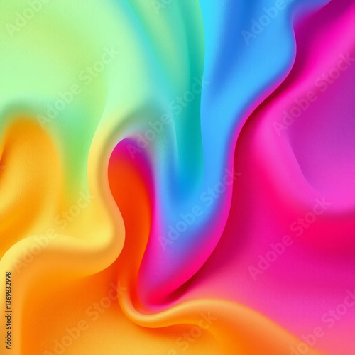 Fabric color wave loop background Create a looping abstract color wave background that looks like flowing fabric. (2)