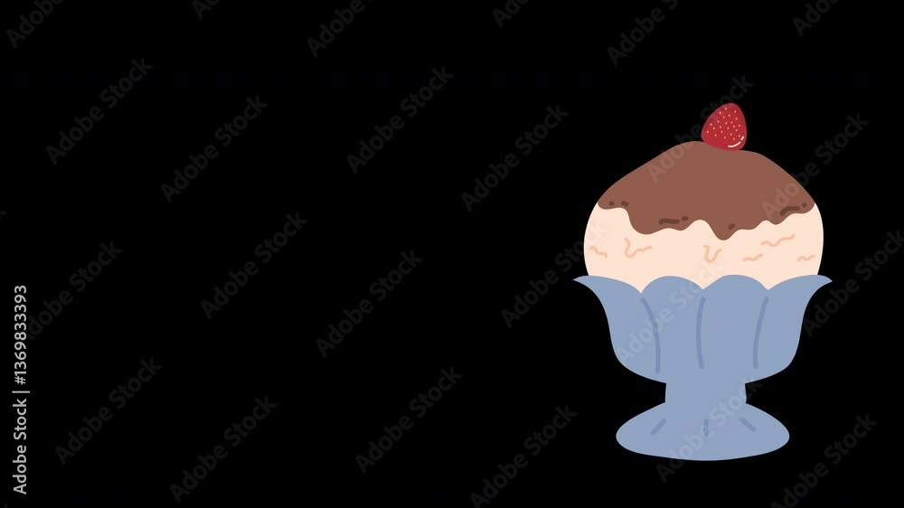 Delicious Korean Ice Cream bingsu illustration Delicious Korean Ice Cream bingsu illustration