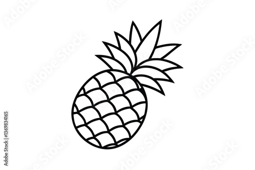 hand drawn vector illustration of pineapple
