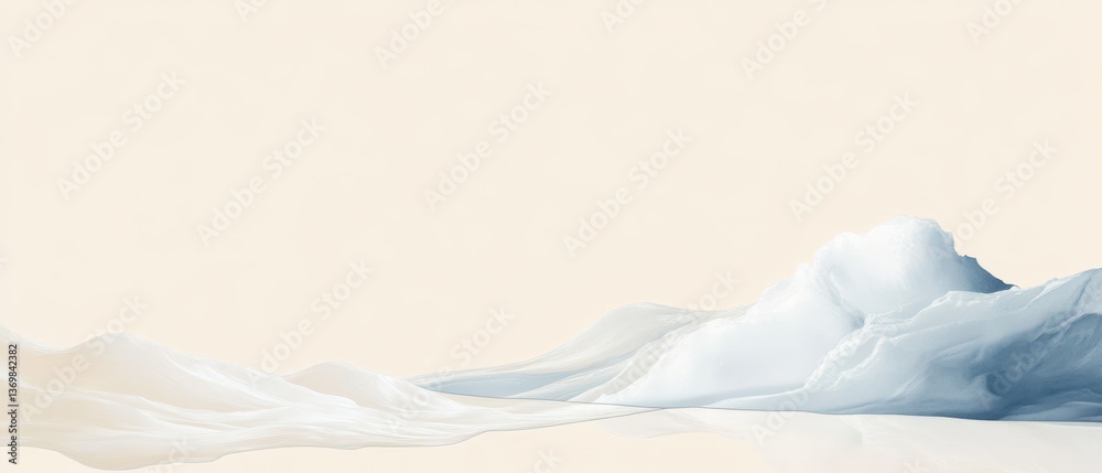 Serene Abstract Landscape with Soft Waves and Gentle Tones Serene Abstract Landscape with Soft Waves and Gentle Tones