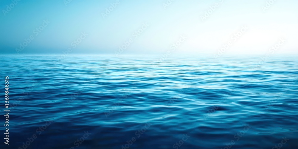 Obraz premium Calm Blue Ocean With Clear Sky on a Peaceful Day