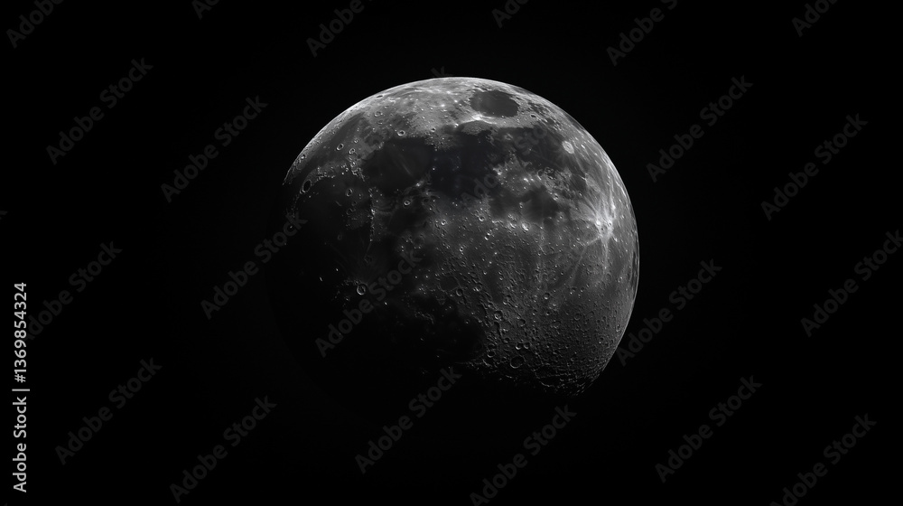 Black and white photograph of a crescent moon against a dark sky. Black and white photograph of a crescent moon against a dark sky.