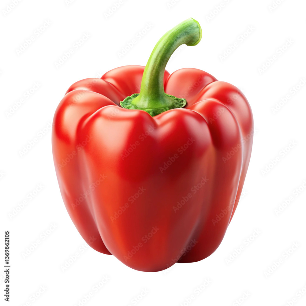 red paprika isolated on white red paprika isolated on white