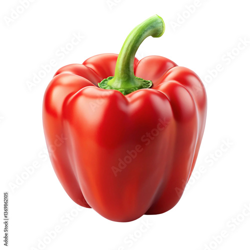 red paprika isolated on white