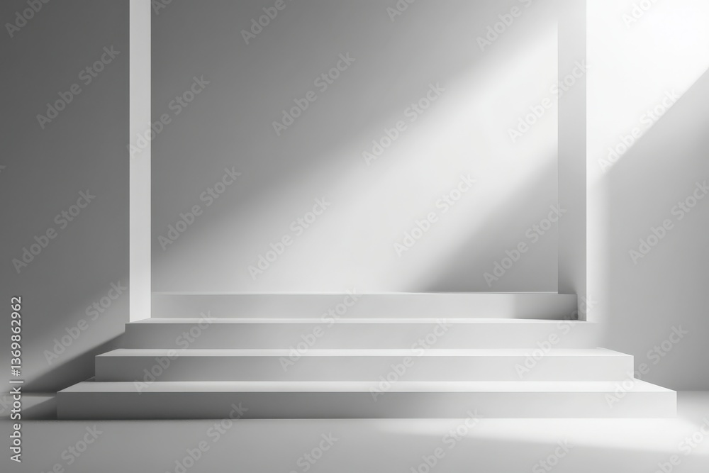 Obraz premium There are two black boxes that are placed on top of a concrete podium