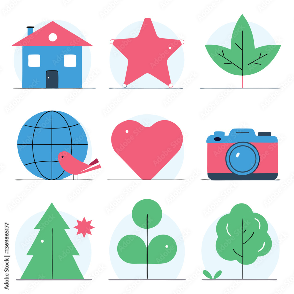 Obraz premium A diverse Vector set Illustrator Artwork Design