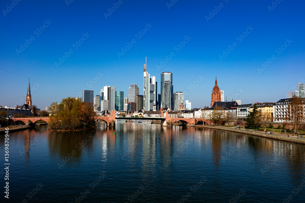 Fototapeta premium Skyline von Frankfurt am Main